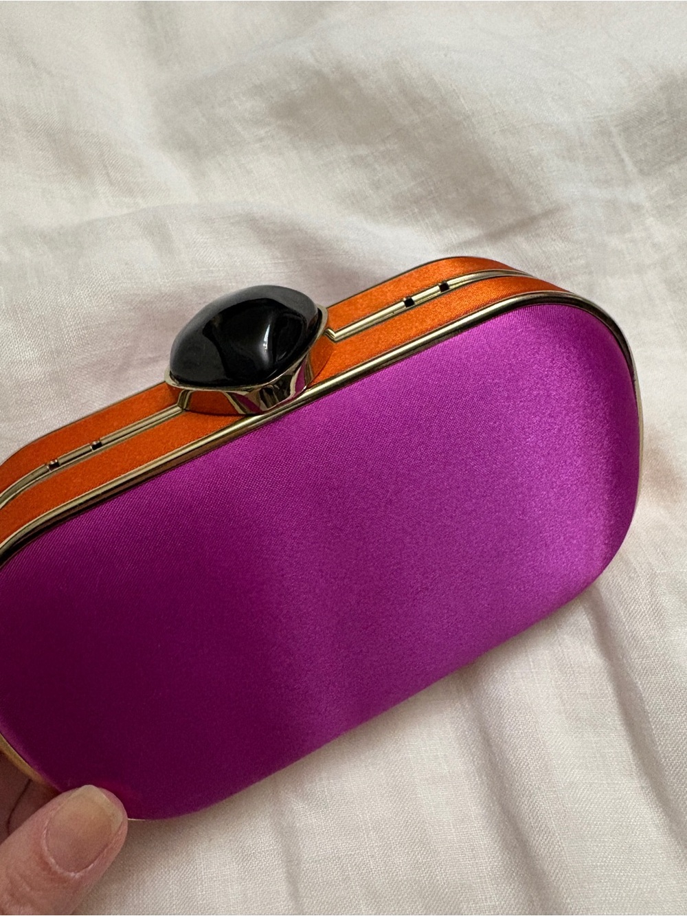 ASOS colorblock satin mini bag